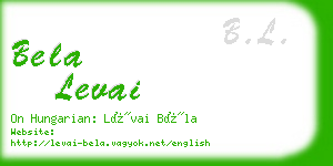 bela levai business card